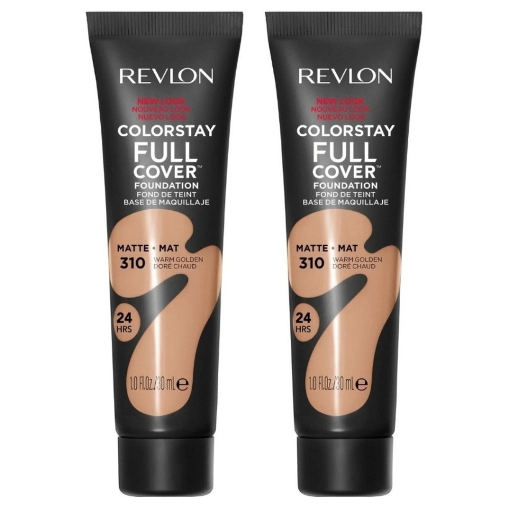 2 Revlon ColorStay Full Coverage Cream Foundation Makeup Matte 310 Warm Golden